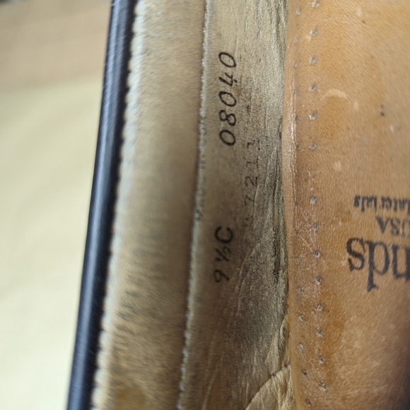 Allen Edmonds "Alton" Double Kiltie Black Leather Loafers. Men's Size 9.5C. Nice - Picture 10 of 11